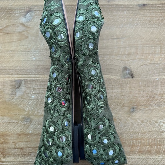 Tory Burch Yasmin Ballet Flat in Olive/Multi Size 6.5 - Picture 10 of 10